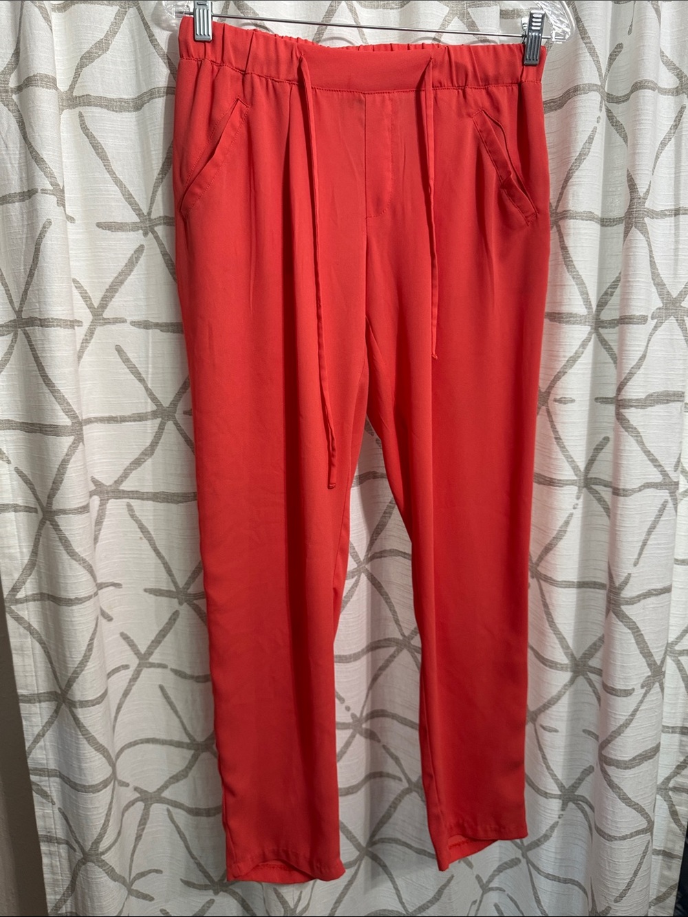 Kardashian Kollection Coral Red Pull-On Pants